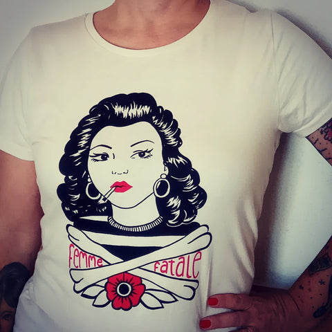 Camiseta Femme Fatale Vintage