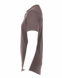 1927 Henley Shirt short sleeve brown melange Pike Brothers