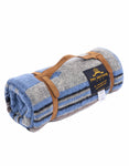 1969 Tolani wool blanket blue Pike Brothers