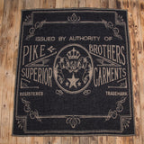 1969 Logo blanket faded black Pike Brothers