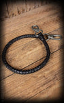 Leather Wallet Chain, black braided Rumble 59