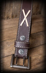 Leather belt Marlon Brando, brown Rumble 59