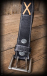 Leather belt Marlon Brando Black Rumble 59